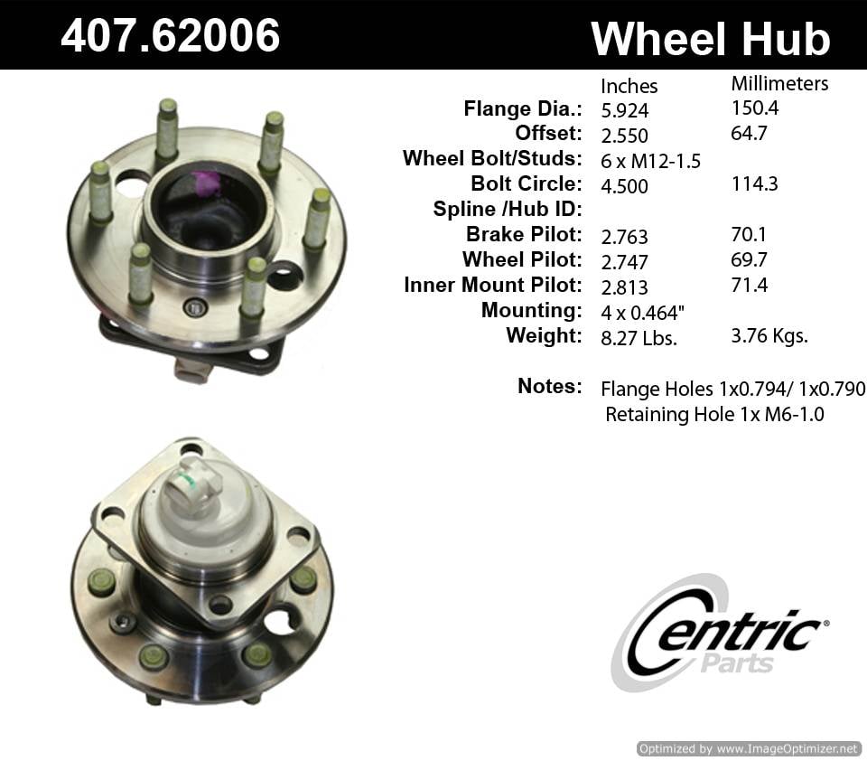 Centric HA590116 407.62006 Premium Hub Assembly