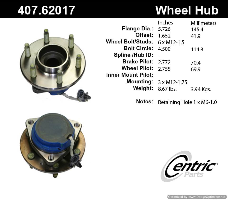 Centric HA590077 513197 407.62017E Standard Hub Assembly