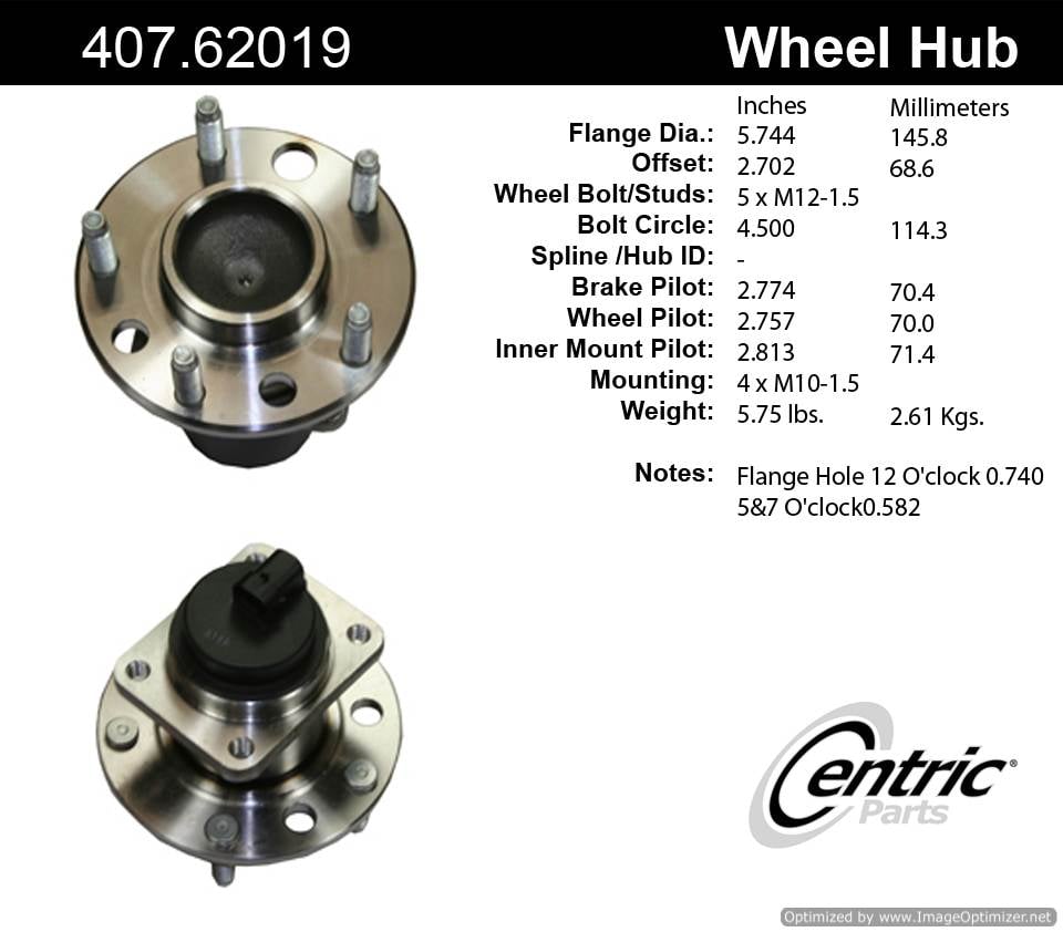 Centric 513090 407.62019 Premium Hub Assembly