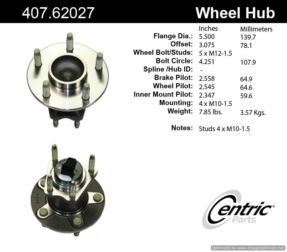 Centric HA590080 512285 407.62027 Premium Hub Assembly