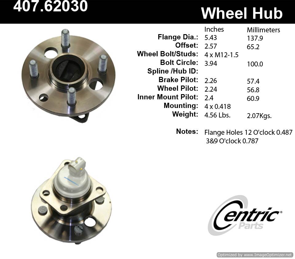 Centric 512002 407.62030E Standard Hub Assembly