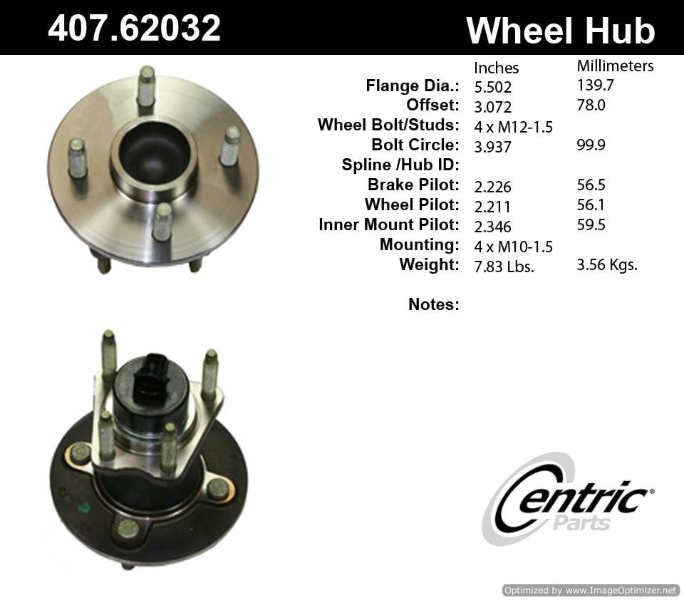 Centric HA590066 512247 407.62032 Premium Hub Assembly