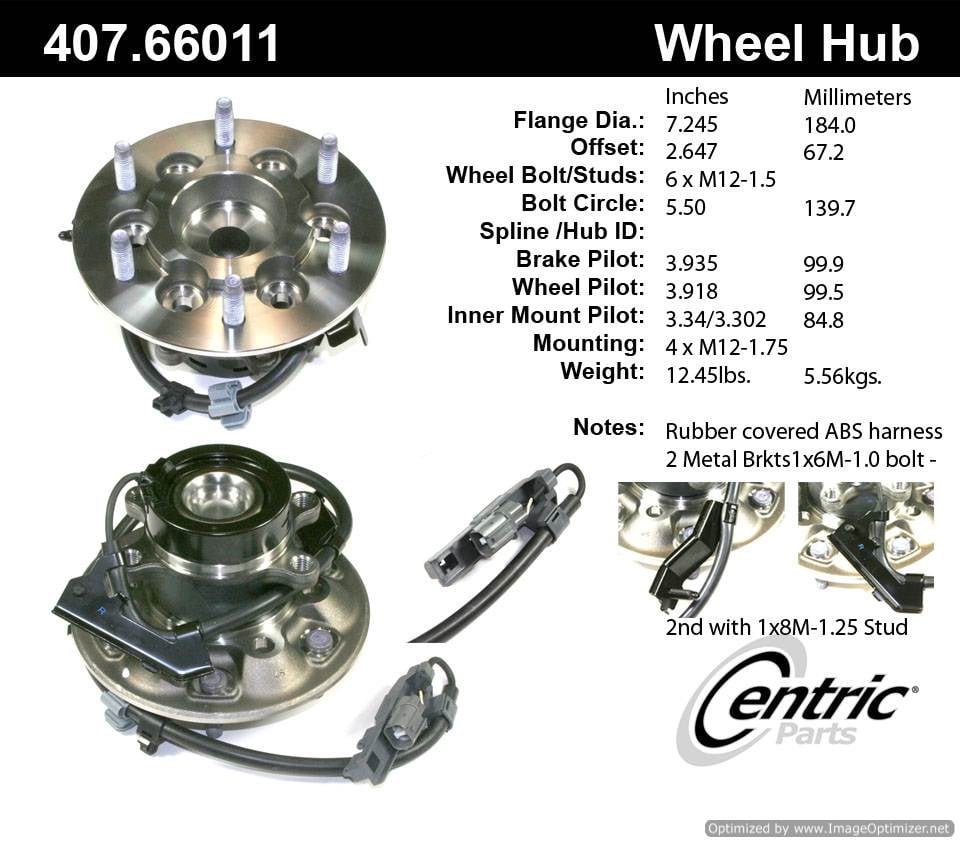 Centric HA590058 407.66011 Premium Hub Assembly