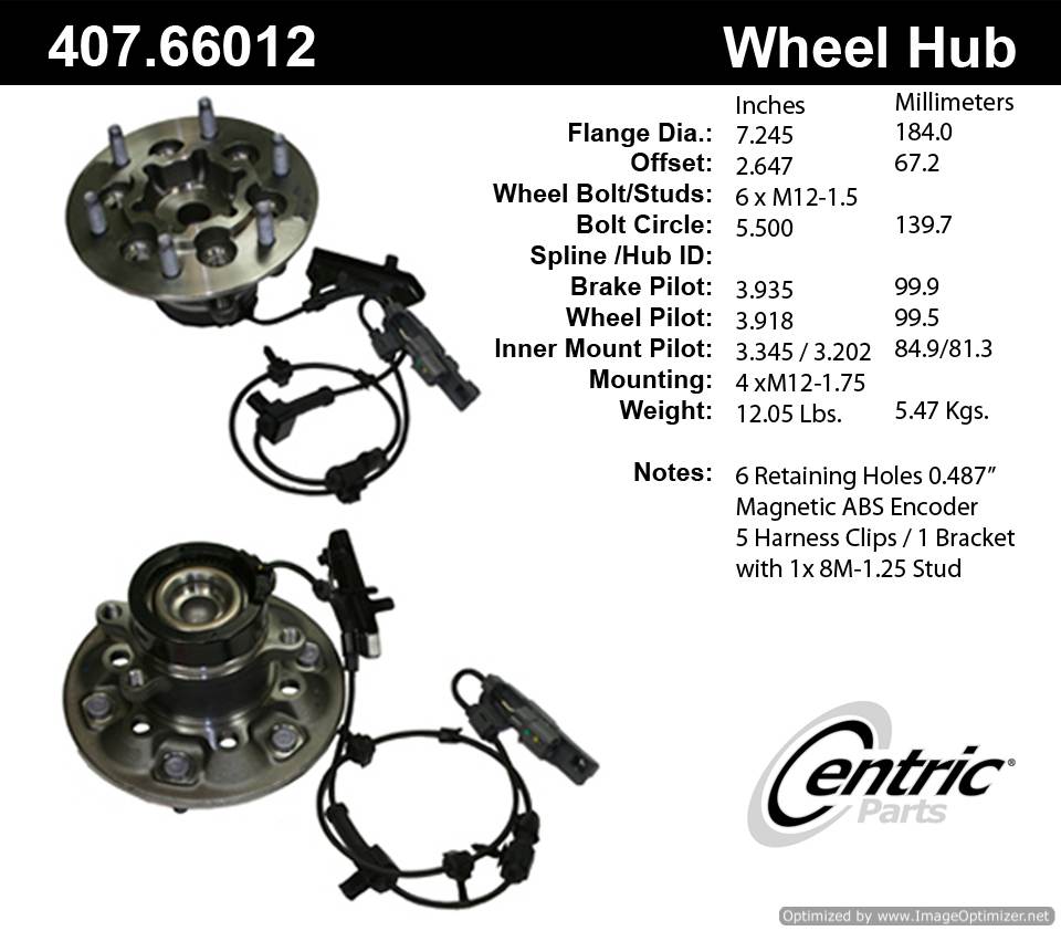 Centric HA590053 407.66012 Premium Hub Assembly