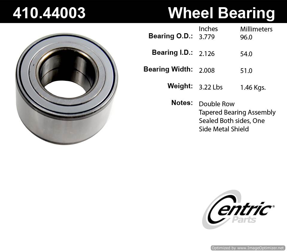 Centric 410.44003E Standard Bearing Set 805890599210