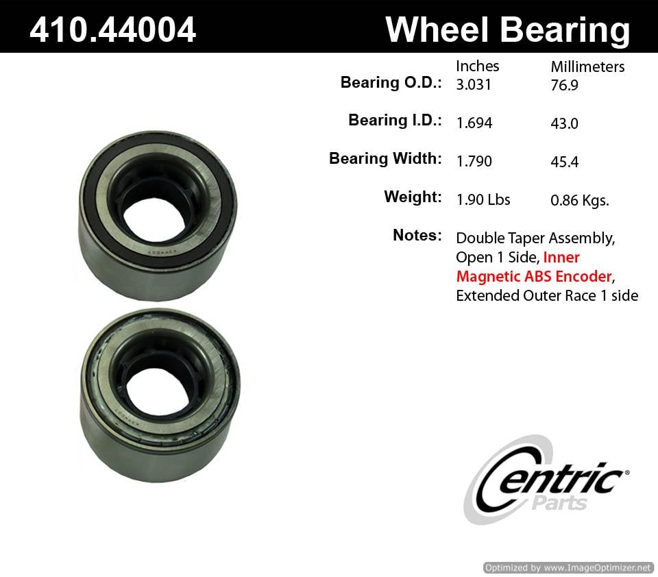 Centric 410.44004 Premium Taper Bearing Set 805890614715