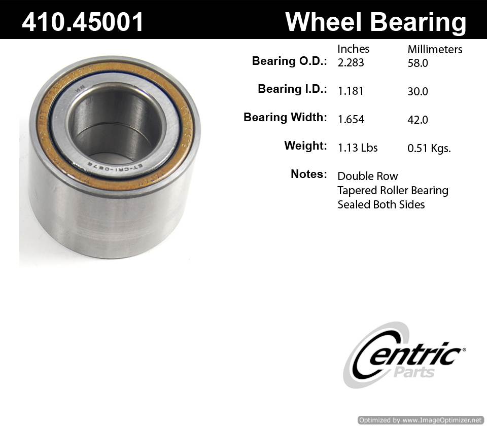 Centric 513055 410.45001 Premium Taper Bearing Set