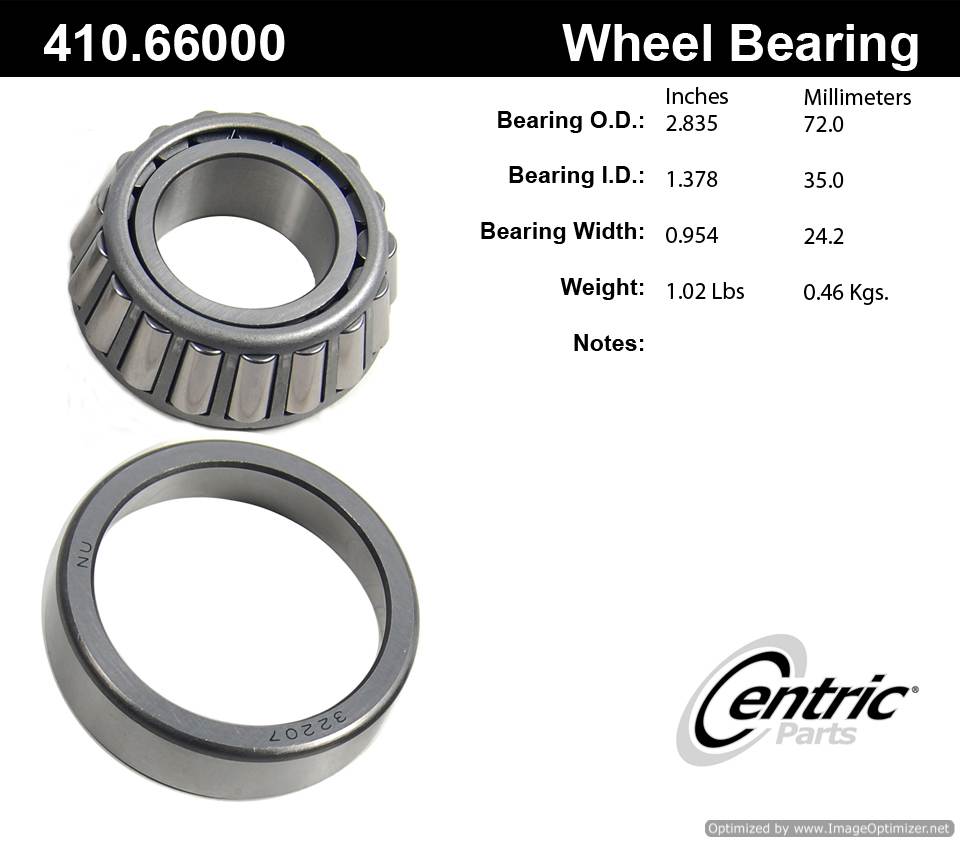 Centric 410.66000E Standard Bearing Set 805890599371
