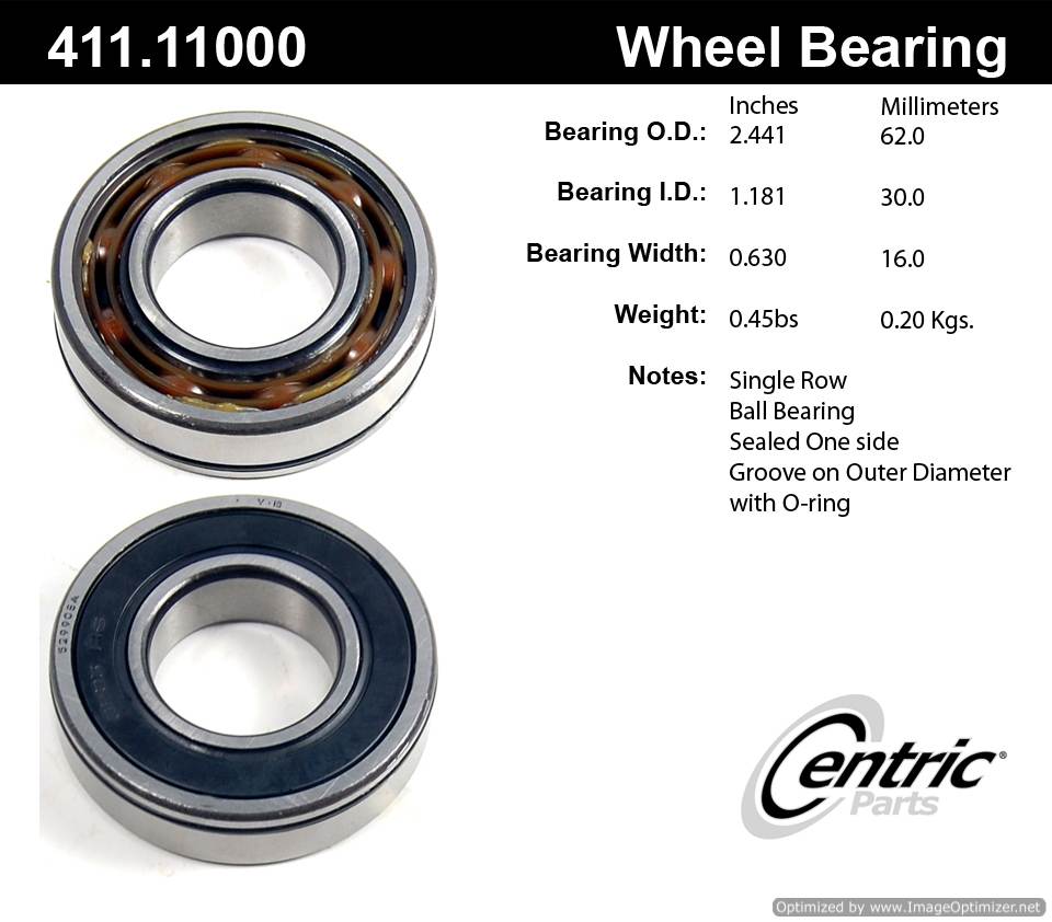 Centric 411.11000E Standard Ball Brg 805890599890