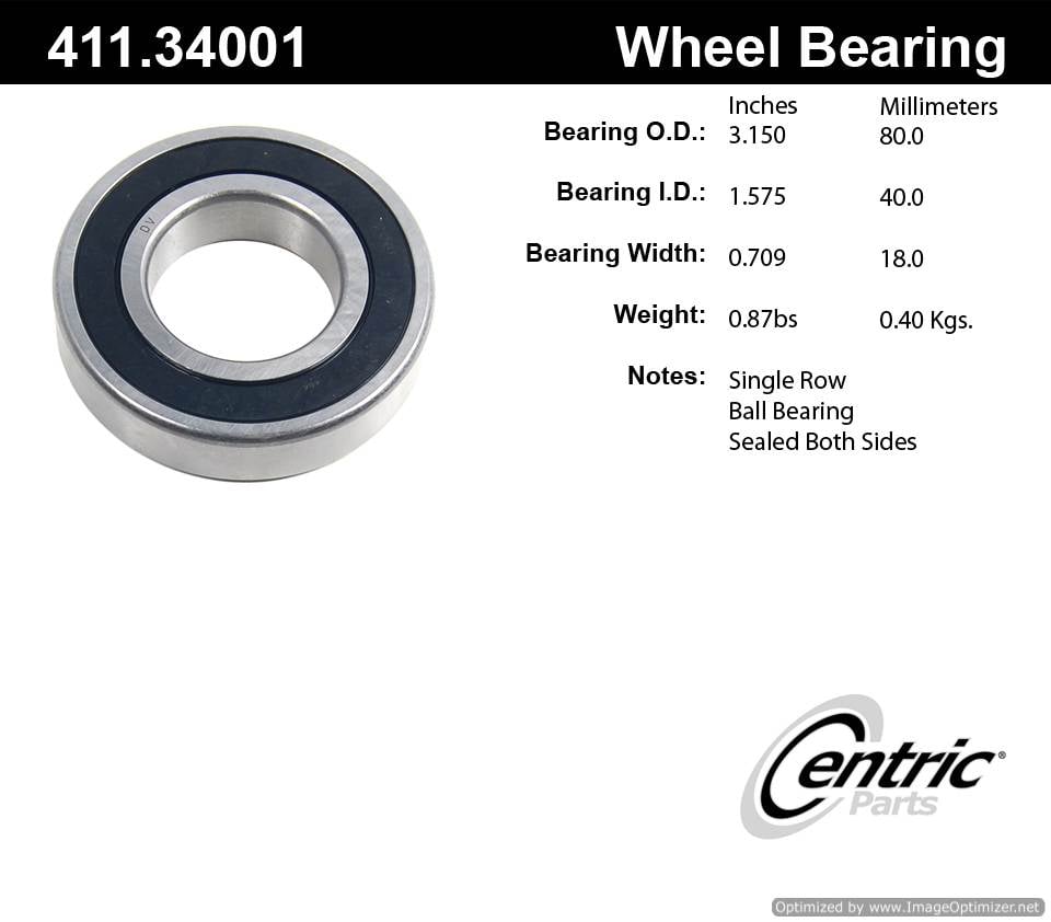 Centric 411.34001E Standard Ball Bearing 805890621553