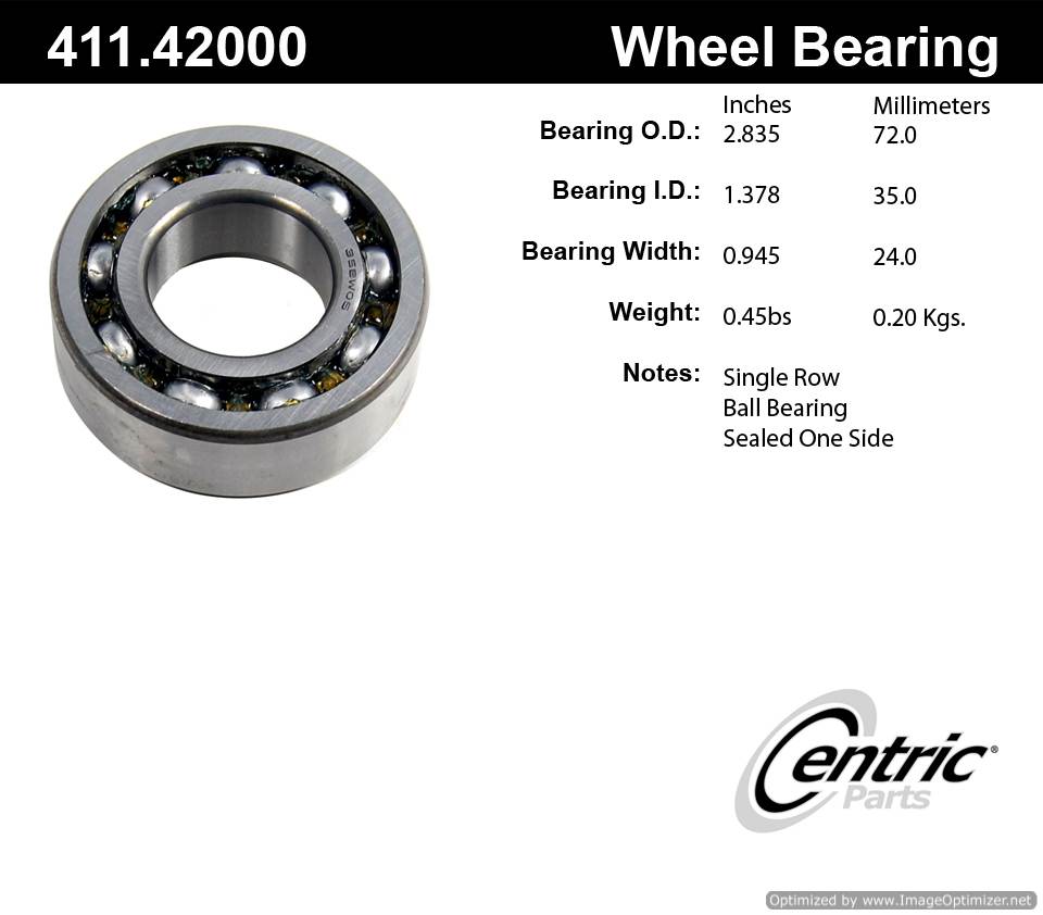 Centric 411.42000 Premium Ball Bearing 805890568476