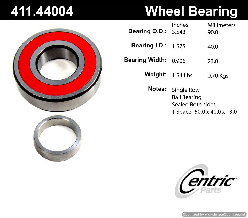 Centric 411.44004 Premium Ball Bearing 805890568599