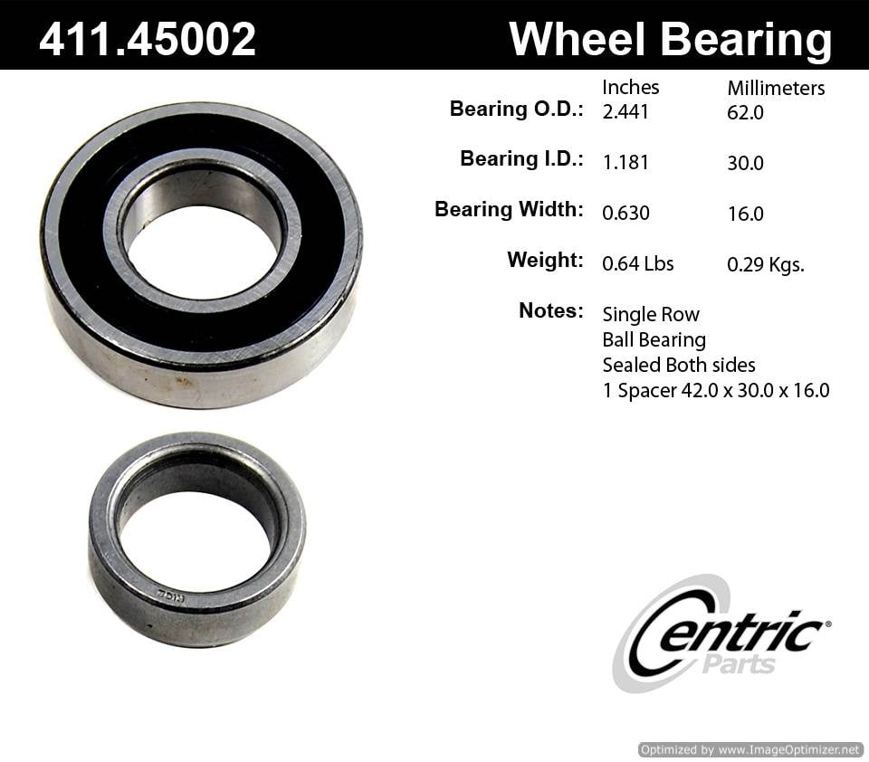 Centric 411.45002E Standard Ball Brg 805890600084