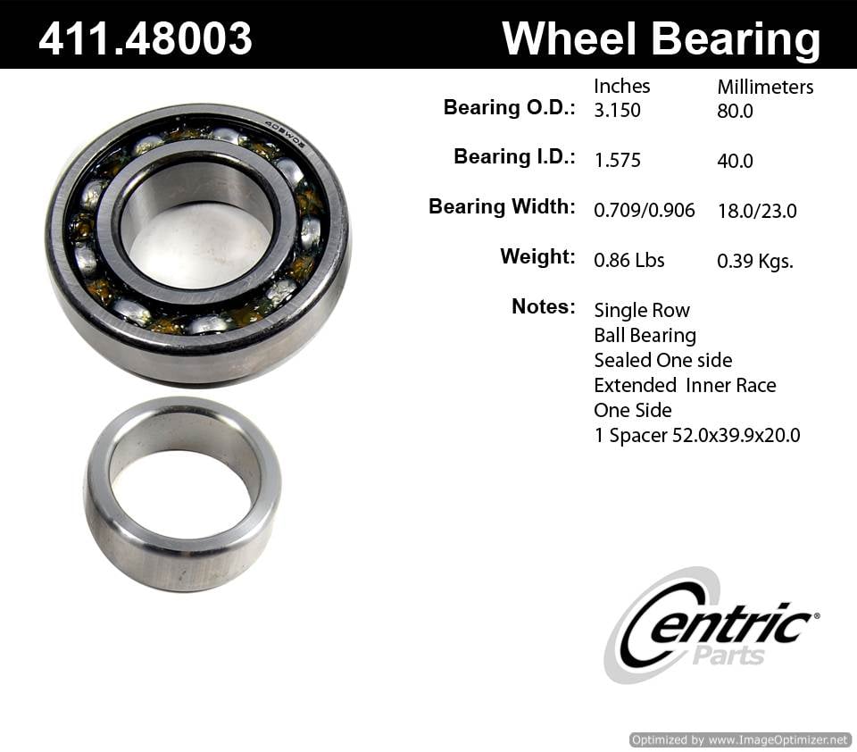 Centric 411.48003E Standard Ball Brg 805890600275