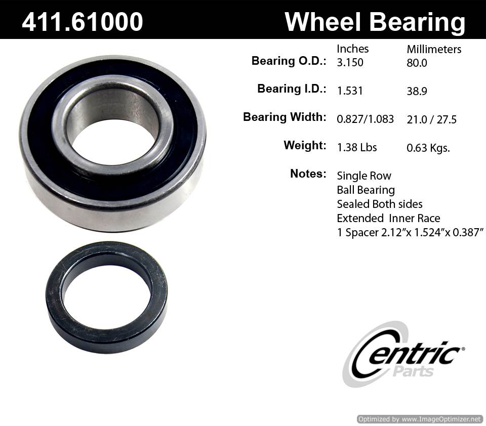 Centric 514003 411.61000 Premium Ball Bearing