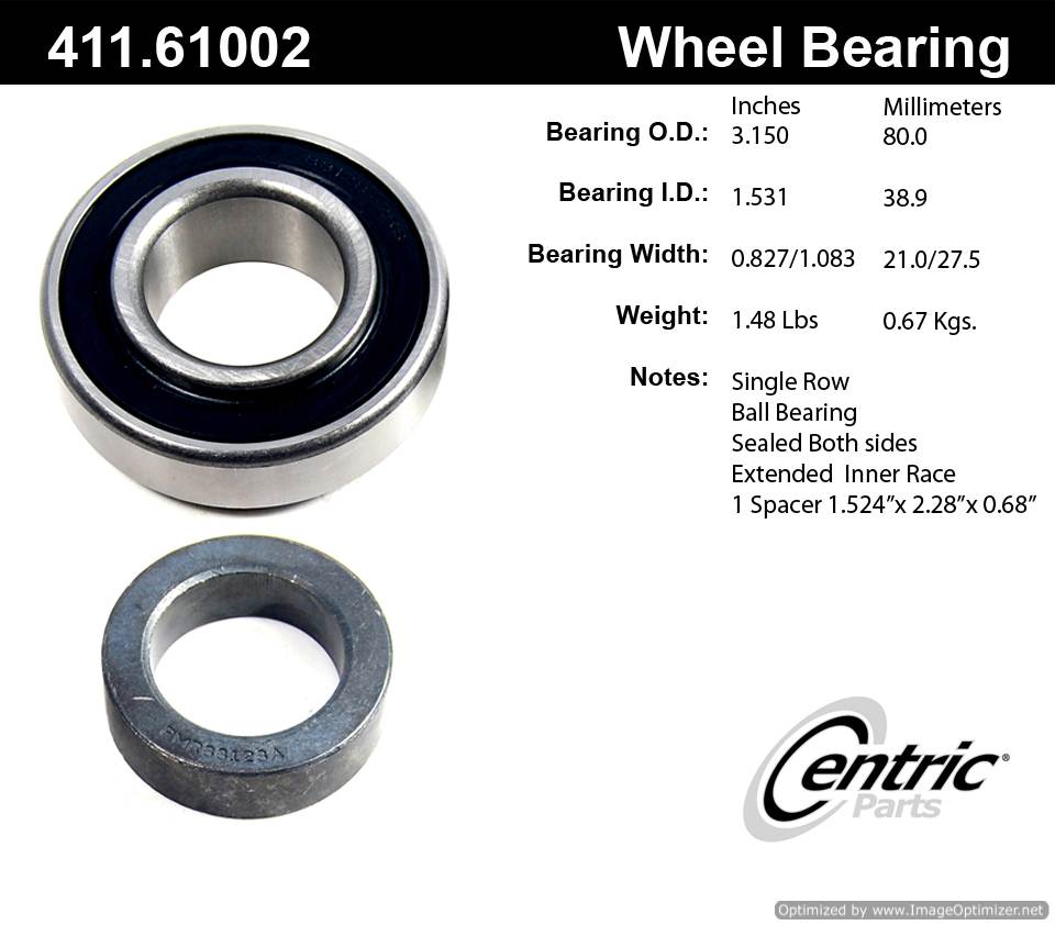 Centric 411.61002E Standard Ball Brg 805890600381