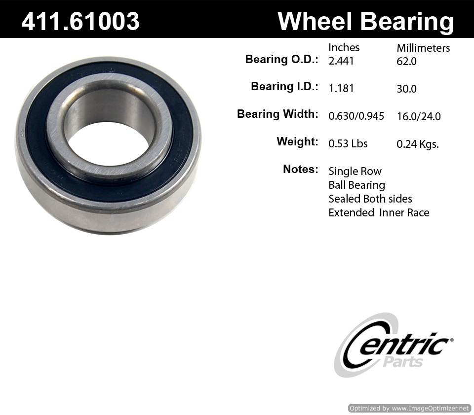 Centric 411.61003E Standard Ball Brg 805890600398