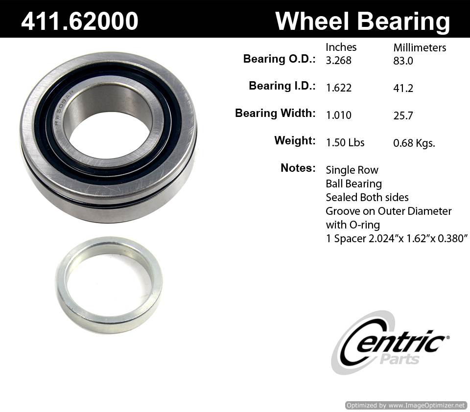 Centric 411.62000E Standard Ball Brg 805890600442