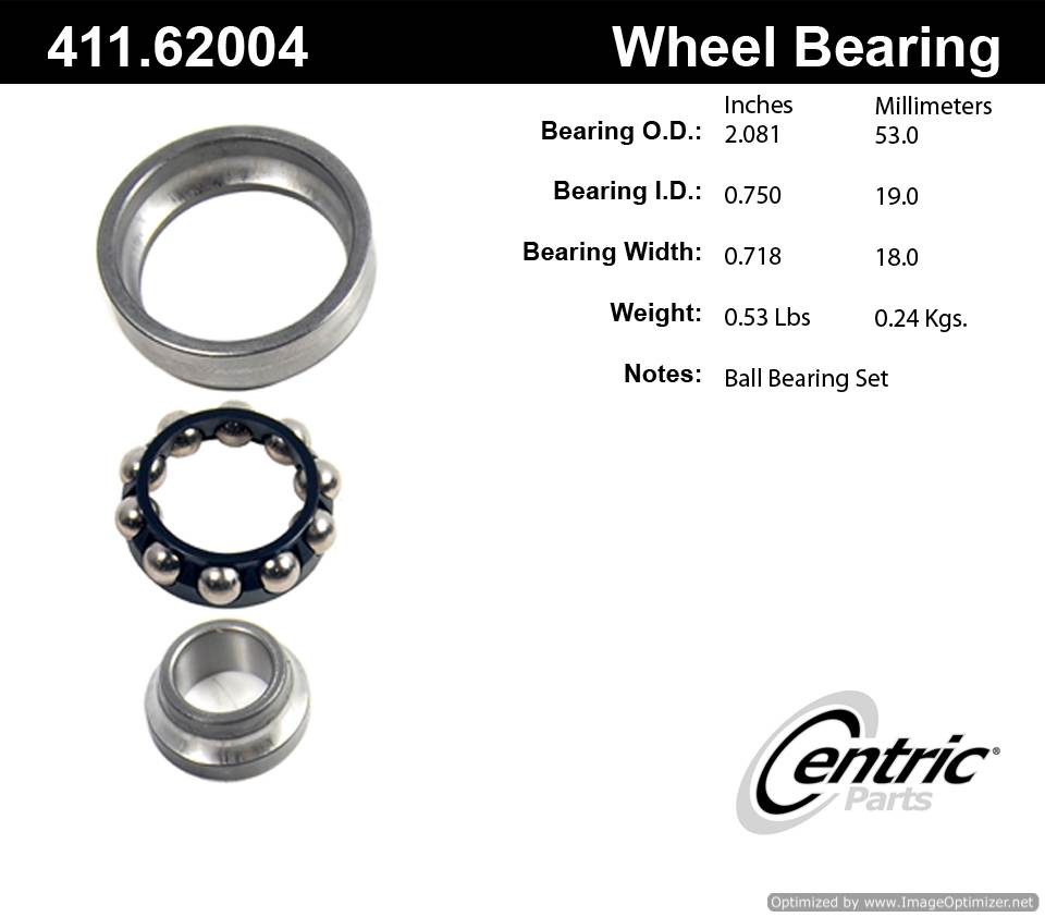 Centric 411.62004E Standard Ball Brg 805890600473