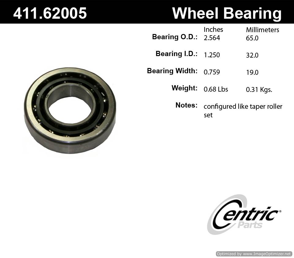 Centric 411.62005 Premium Ball Bearing Set 805890568919