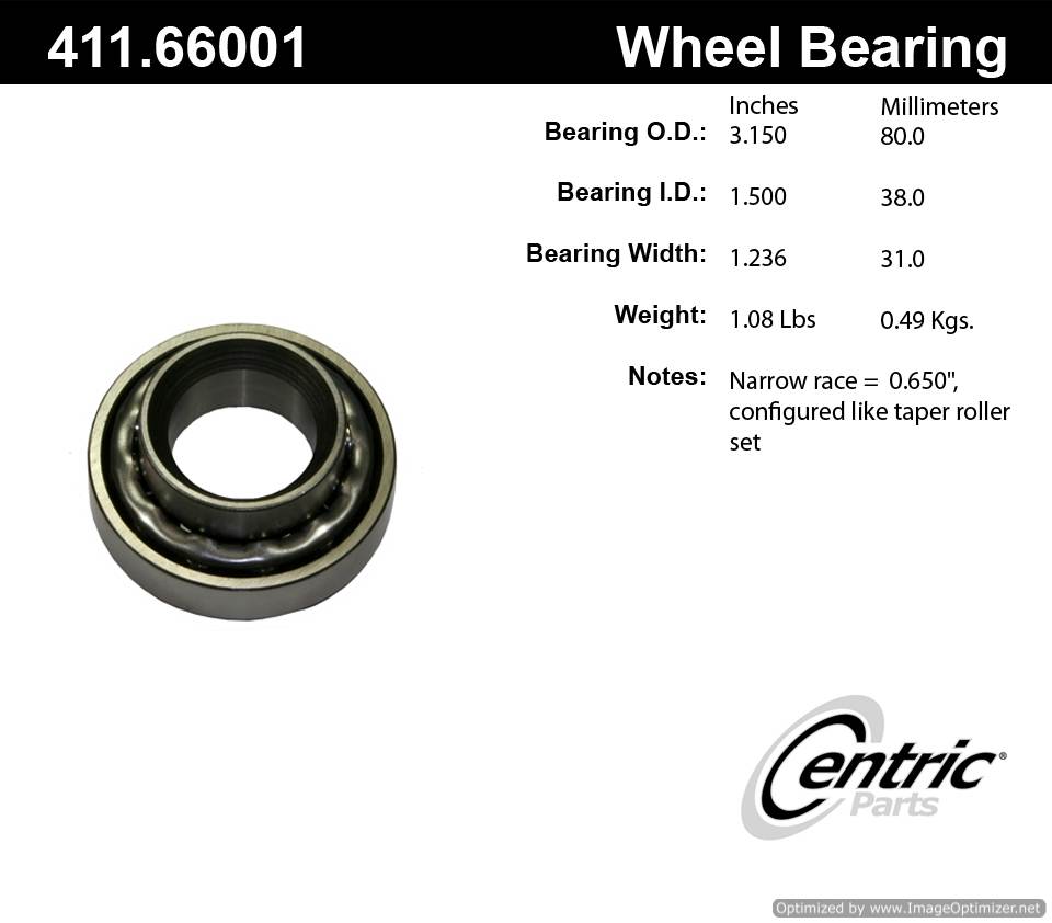 Centric 411.66001 Premium Ball Bearing 805890569114