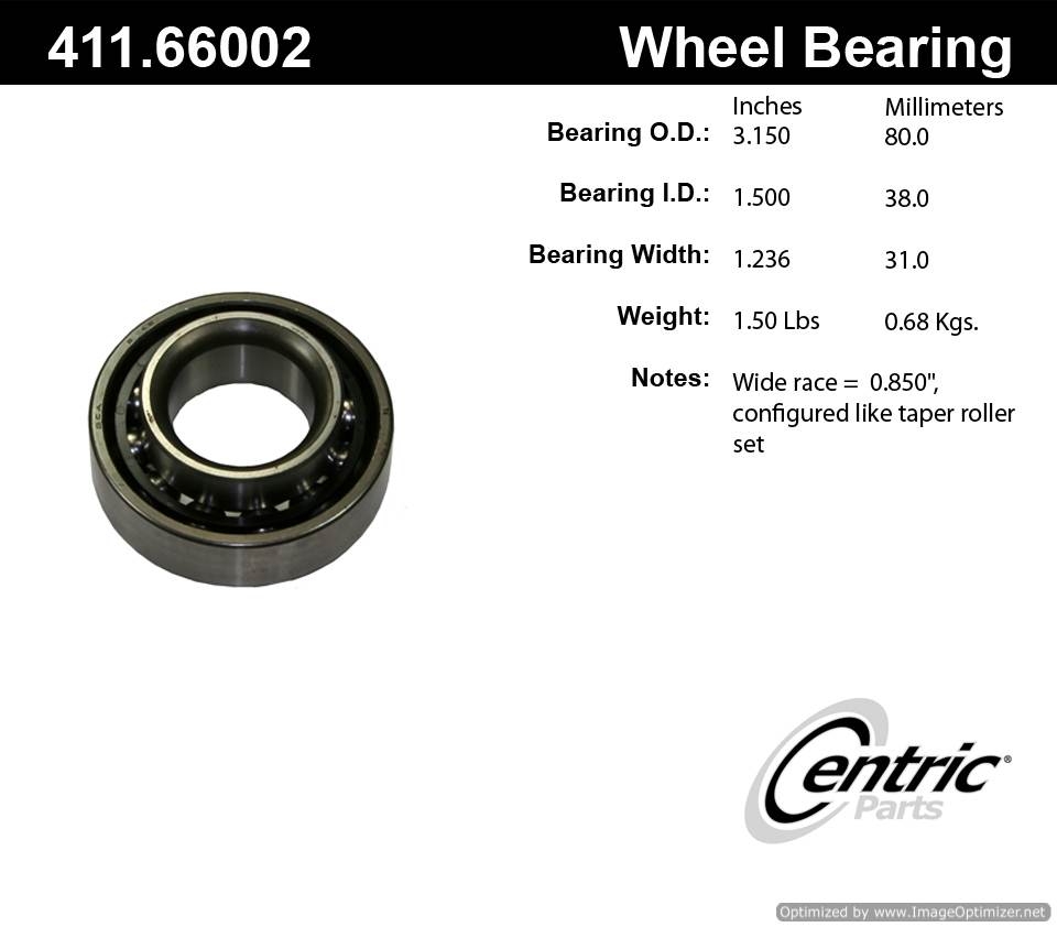 Centric 411.66002 Premium Ball Bearing 805890569121