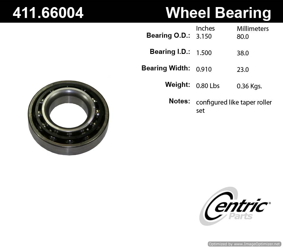 Centric 411.66004 Premium Ball Bearing 805890569145