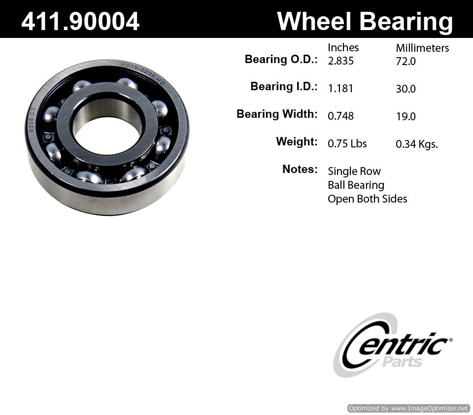 Centric 411.90004 Premium Ball Bearing 805890569206