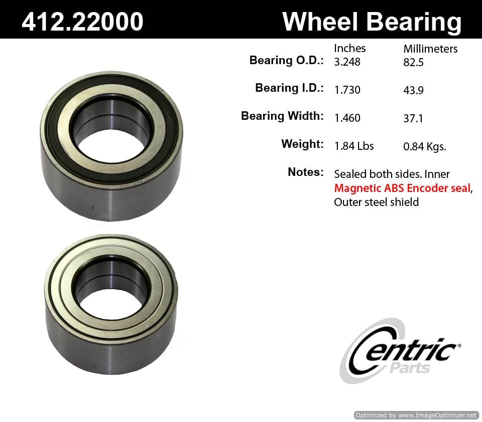 Centric 510087 412.22000E Standard Ball Brg