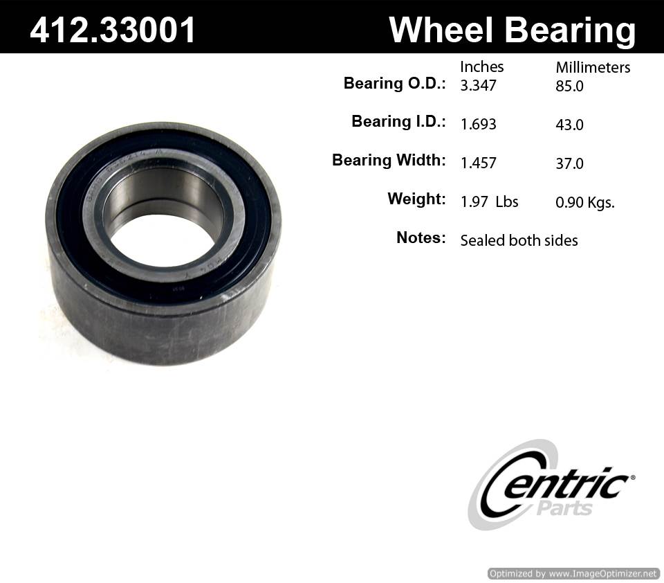 Centric 412.33001 Premium Ball Bearing 805890569350