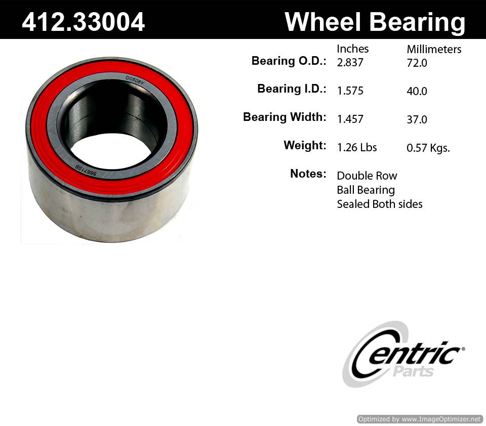 Centric 510004 412.33004E Standard Ball Brg