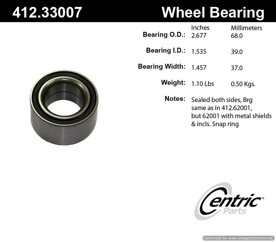 Centric 412.33007 Premium Ball Bearing 805890569411