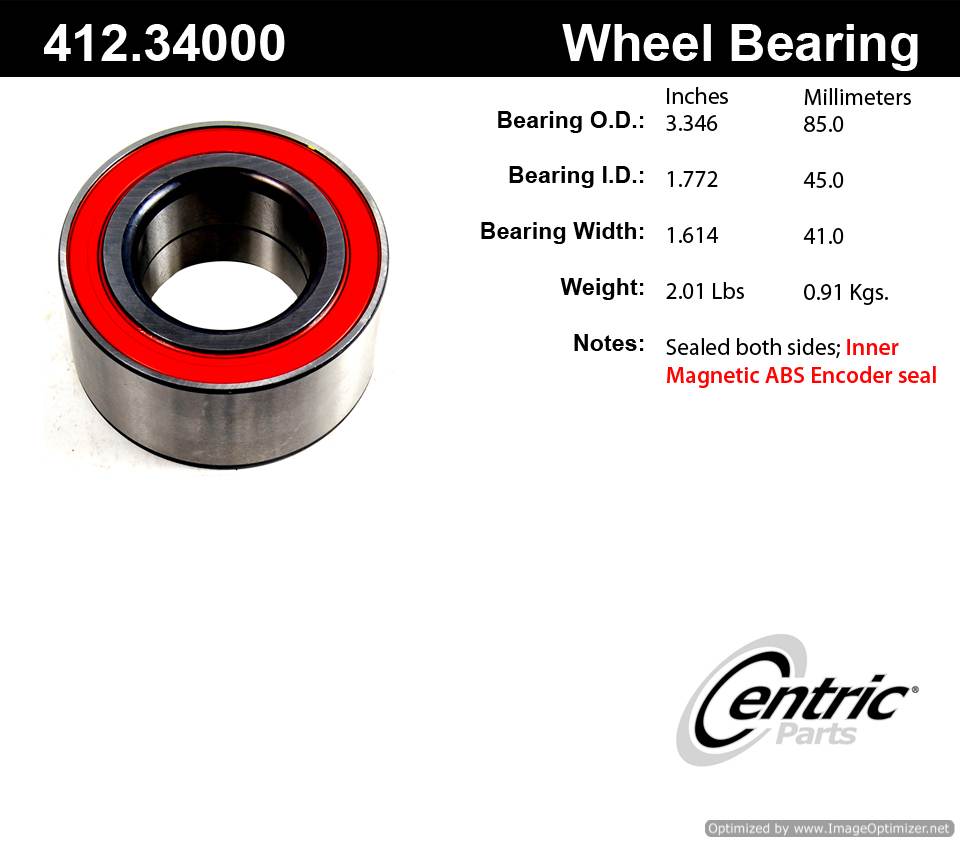 Centric 511026 412.34000E Standard Ball Brg