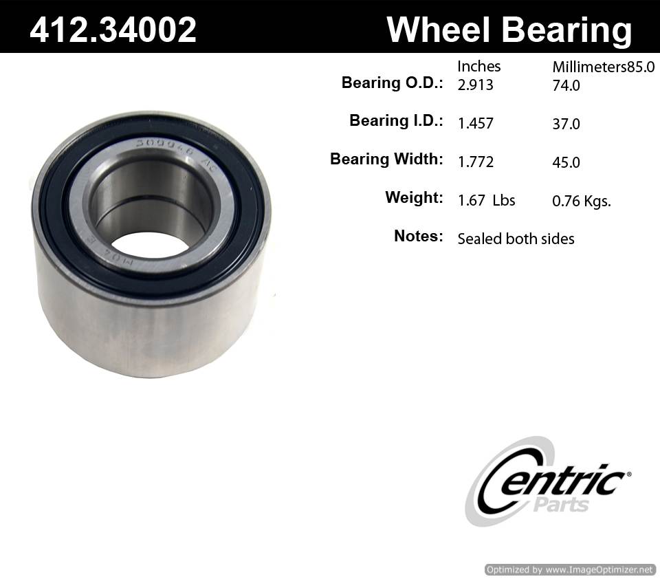 Centric 511020 412.34002E Standard Ball Brg