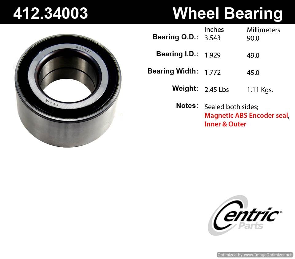 Centric 510081 510082 412.34003 Premium Ball Bearing