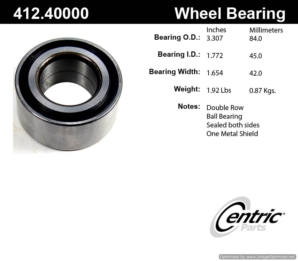 Centric 510050 412.40000 Premium Ball Bearing