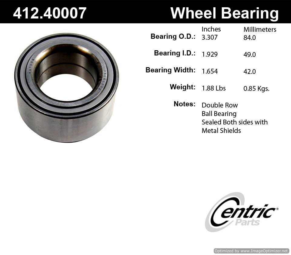 Centric 511036 412.40007E Standard Ball Bearing