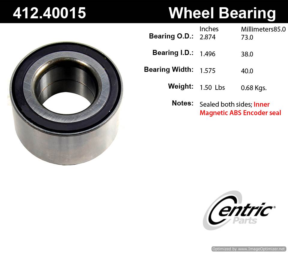 Centric 511029 412.40015 Premium Ball Bearing