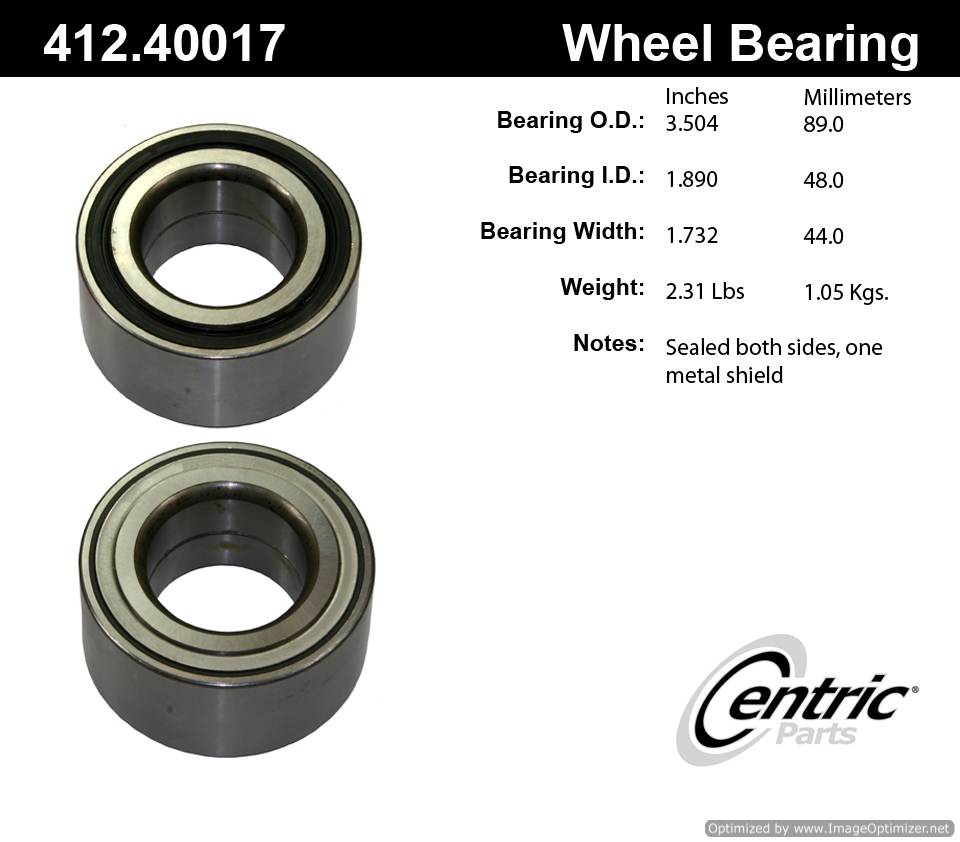 Centric 510059 412.40017 Premium Ball Bearing