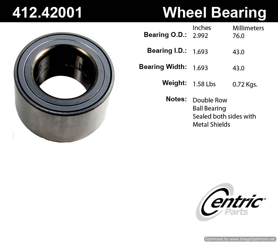 Centric 510060 412.42001 Premium Ball Bearing