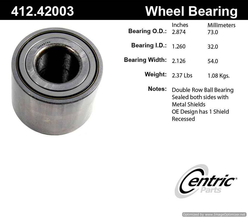 Centric 511008 412.42003 Premium Ball Bearing