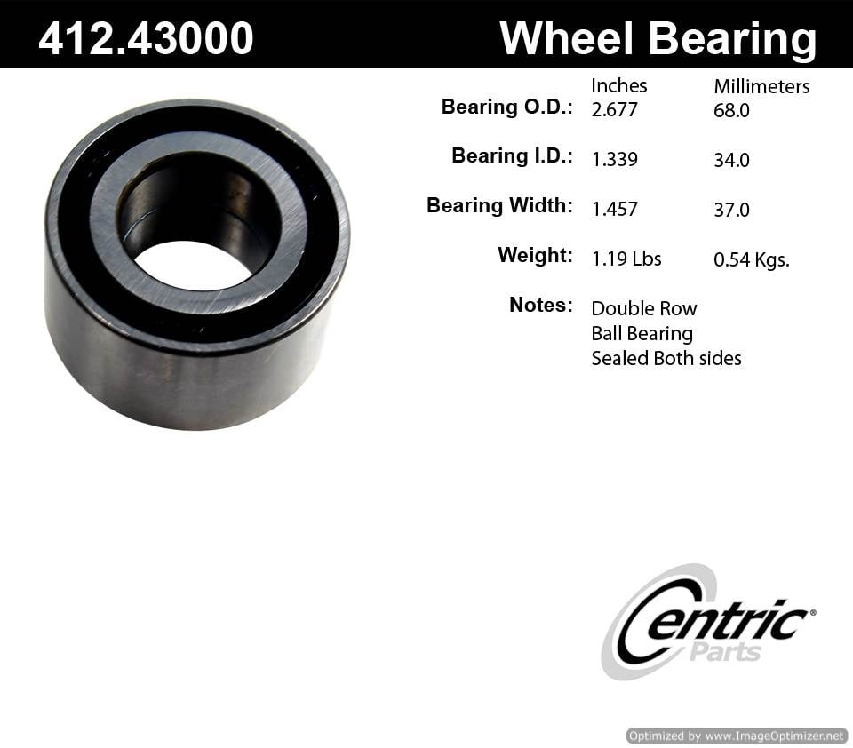 Centric 510033 412.43000E Standard Ball Bearing