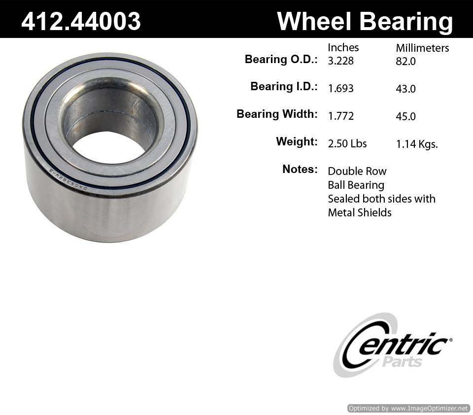 Centric 510006 412.44003 Premium Ball Bearing