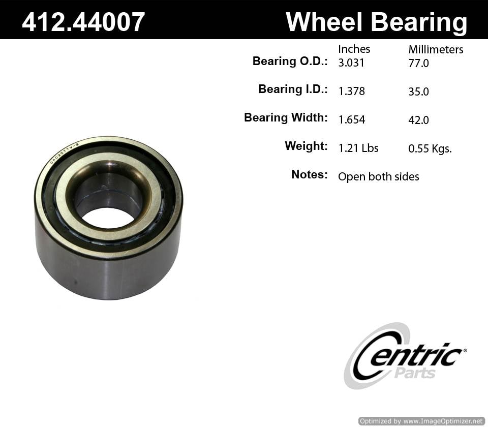 Centric 510017 510071 412.44007E Standard Ball Bearing