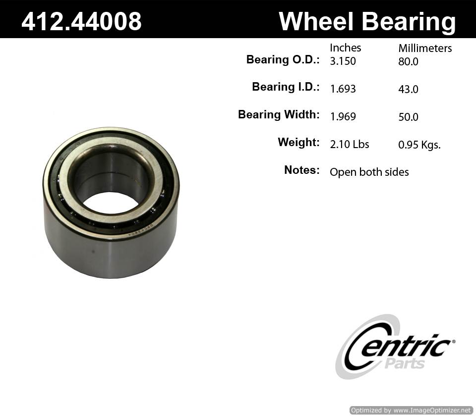 Centric 511007 512017 412.44008 Premium Ball Bearing