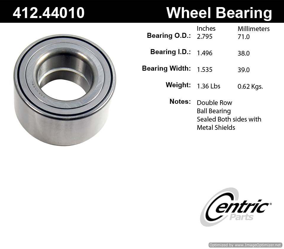 Centric 510062 412.44010E Standard Ball Bearing