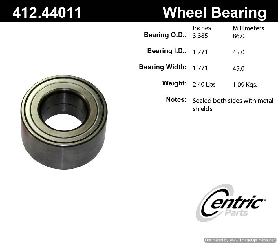 Centric 412.44011 Premium Ball Bearing 805890647843