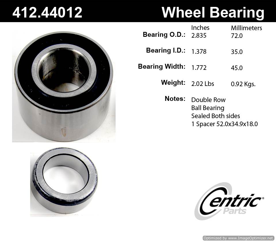 Centric 514000 412.44012 Premium Ball Bearing