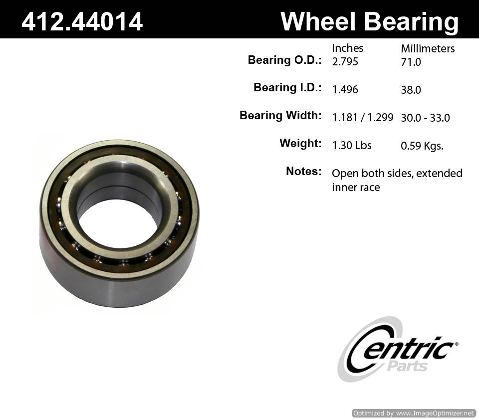 Centric 510002 412.44014E Standard Ball Bearing