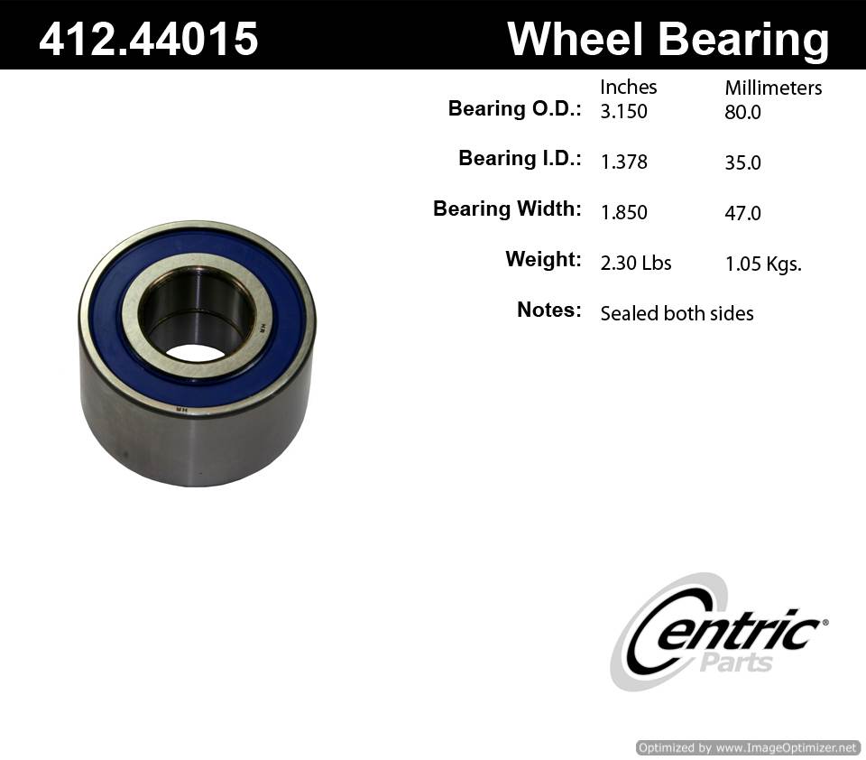 Centric 510005 510054 412.44015E Standard Ball Bearing